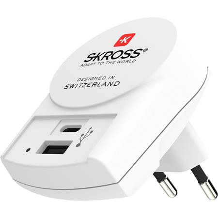 Hálózati töltő, 1xUSB-A, 1xUSB-C, SKROSS (SKHT302423)