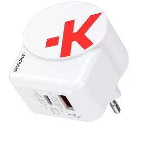   Hálózati töltő, 1xUSB-A, 1xUSB-C, PD, 45W, GaN, USB-C kábel, SKROSS (SKHT45W)