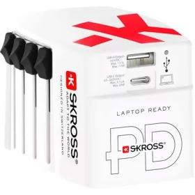   Hálózati töltő, világutazóknak, 1xUSB-A, 1xUSB-C PD, 65W, USB-C kábel, SKROSS (SKHT65WT)