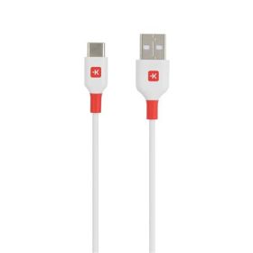 USB kábel, USB-A - USB-C, 1,2m, SKROSS, fehér (SKTK0002A)