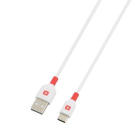 USB kábel, USB-A - USB-C, 2m, SKROSS, fehér (SKTK0003A)