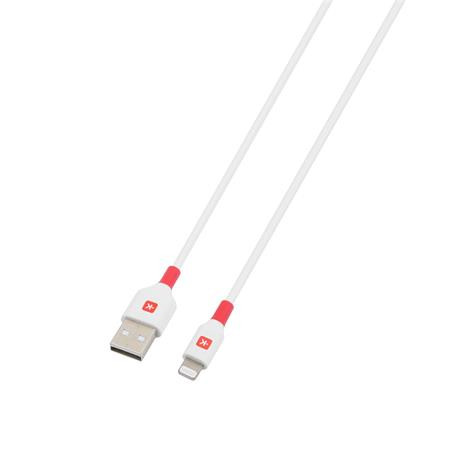 Töltőkábel, USB-A/Lightning (Apple),  2m, SKROSS, fehér (SKTK0005A)