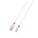 Töltőkábel, USB-A/Lightning (Apple),  2m, SKROSS, fehér (SKTK0005A)