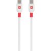 Töltőkábel, USB-C/USB-C, 1,2m, SKROSS, fehér (SKTK0008C)
