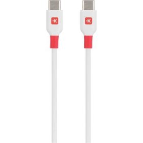 USB kábel, USB-C - USB-C, 1,2m, SKROSS, fehér (SKTK0008C)