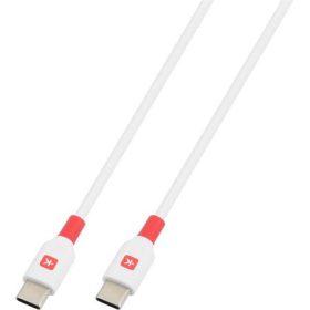   USB kábel, USB-C - USB-C, 1,2m, 100W, SKROSS, fehér (SKTK0019C)