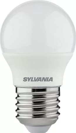 LED izzó, E27, kisgömb, 4,2W, 470lm, 4000K (HF), SYLVANIA ToLEDo (SLED26)