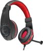 Fejhallgató, mikrofonnal, vezetékes, gaming, 3,5 mm jack, SPEEDLINK Legatos, fekete-piros (SLFHLEGFP)