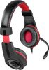 Fejhallgató, mikrofonnal, vezetékes, gaming, 3,5 mm jack, SPEEDLINK Legatos, fekete-piros (SLFHLEGFP)