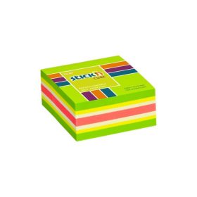   Öntapadó jegyzettömb, 51x51 mm, 250 lap, STICK N, neon zöld (SN21534)
