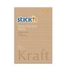 Öntapadó jegyzettömb, vonalas, 150x101 mm, 100 lap, STICK N Kraft Notes (SN21641)