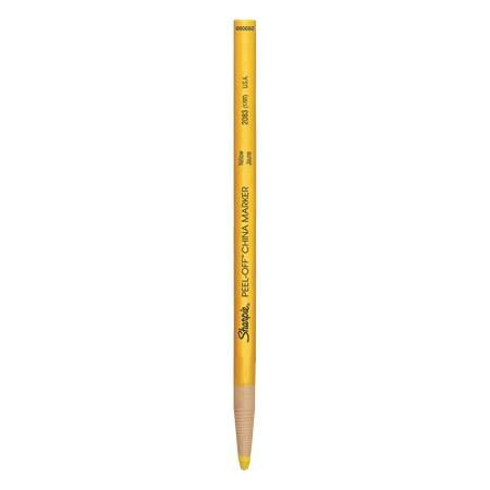 Jelölőceruza, 2,0 mm, SHARPIE Peel-Off China marker, sárga (SR305101)