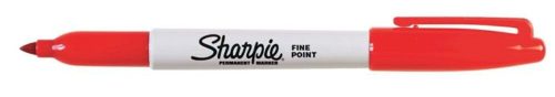Alkoholos marker, 1 mm, kúpos, SHARPIE Fine Point, piros (SR810940)