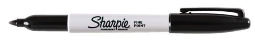 Alkoholos marker, 1 mm, kúpos, SHARPIE Fine Point, fekete (SR810980)