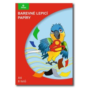   Színes papír, A4 , öntapadó, 8 lap, STEPA, vegyes színek (ST230210108)