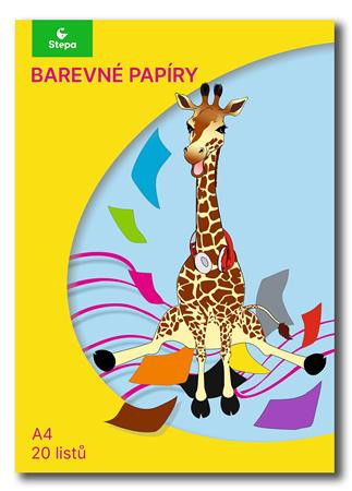 Színes papír,  A4, 80g, 2x10 lap  STEPA, vegyes színek (ST230210520)