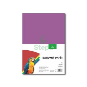   Rajzlap A3, 180g, 5x12 lap, STEPA, vegyes színek (ST240131026)