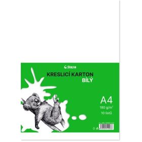 Rajzlap A4, 180g, 10 lap, STEPA, fehér (ST240134001)