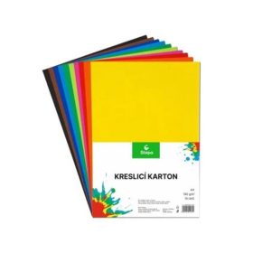   Rajzlap A4, 180g, 10 lap, STEPA, vegyes színek (ST240141013)