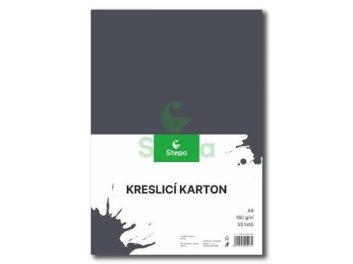 Rajzlap, A4, 180g, 50 lap, STEPA, fekete (ST240141024)