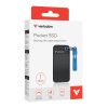 SSD (külső memória) 1TB, USB 3.2 Gen2, VERBATIM Pocket SSD, fekete/kék (SVM1TPBL)