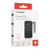 SSD (külső memória) 1TB, USB 3.2 Gen2, VERBATIM Pocket SSD, fekete/szürke (SVM1TPG)