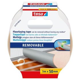   Ragasztószalag, kétoldalas, textilerősítésű, 50 mm x 5 m, TESA Removable (TE55729)