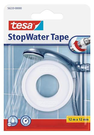 Tömítőszalag, csöpögésre, 12 mm x 12 m, TESA, StopWater Tape, fehér (TE56220)