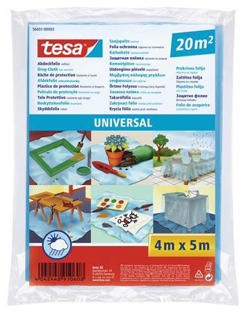 Takarófólia, lépésálló, 5 m x 4 m, TESA Universal (TE56651)
