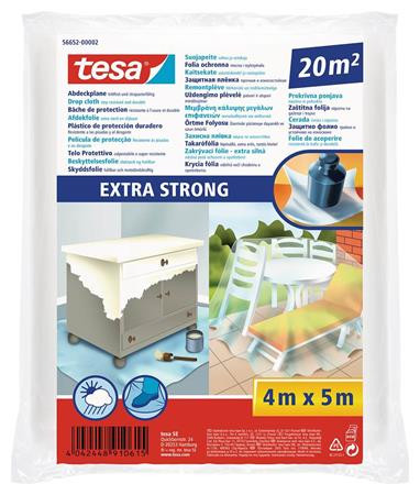 Takarófólia, lépésálló, extra erős, 5 m x 4 m, TESA Extra Strong (TE56652)