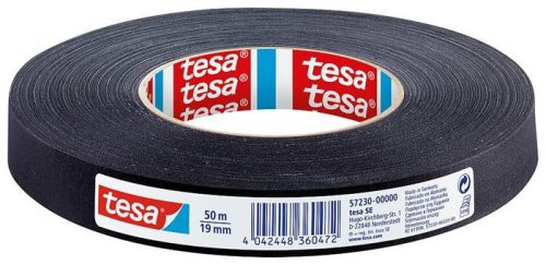 Ragasztószalag, textil erősítésű, 19 mm x 50 m, TESA Extra Power, fekete (TE57230)