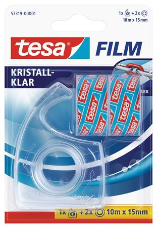 Ragasztószalag-adagoló, kézi, TESA + 2 db 15mm x 10 m ragasztószalag (TE57319)
