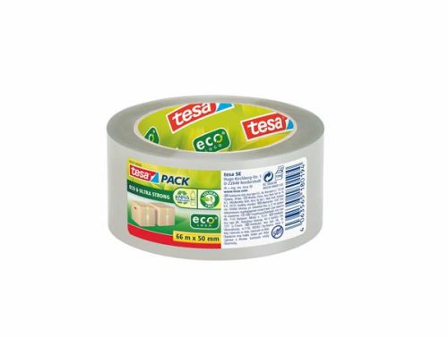 Csomagolószalag, 50 mm x 66 m, TESA Eco & Ultra Strong, átlátszó (TE58297)