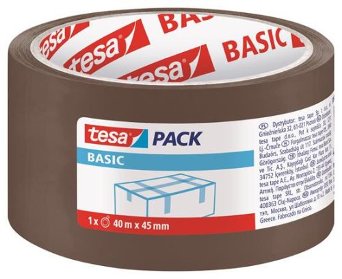 Csomagolószalag, 45 mm x 40 m, TESA tesapack® Basic, barna (TE58575)