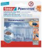 Műanyag akasztó ragasztócsíkkal, TESA Powerstrips®, átlátszó (TE58813)
