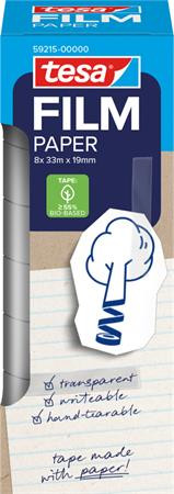 Ragasztószalag, írható, papír, 19 mm x 33 m, TESA tesafilm&reg;, átlátszó (TE59215)