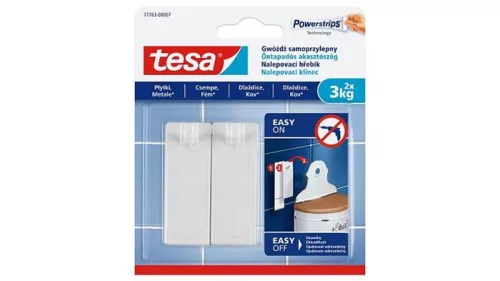 Akasztószög, öntapadó, TESA Powerstrips&reg;, sima felületre (TE77763)