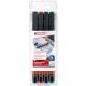 Alkoholos marker készlet, OHP, 0,3 mm, EDDING 140 S, 4 különböző szín (TED140W)