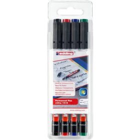   Alkoholos marker készlet, OHP, 1 mm, EDDING 142 M, 4 különböző szín (TED142W)