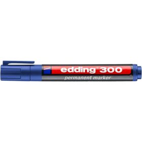   Alkoholos marker, 1,5-3 mm, kúpos, EDDING 300, kék (TED30031)