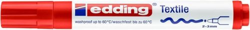 Textilmarker, 2-3 mm, kúpos, EDDING 4500, piros (TED4500P)