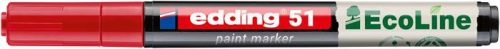 Lakkmarker, 1-2 mm, EDDING 51, piros (TED51P)