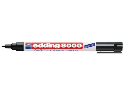Alkoholos marker, 1 mm, kúpos, EDDING 8000 Freeze, fekete (TED8000F)