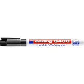   Alkoholos marker, CD/DVD, 0,5-1 mm, EDDING 8400, fekete (TED8400FK)