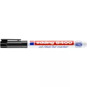   Alkoholos marker, CD/DVD, 0,5-1 mm, EDDING 8400, fekete (TED8400FK)