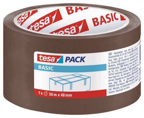 Csomagolószalag, 48 mm x 50 m, TESA Basic, barna (TESCS58573)