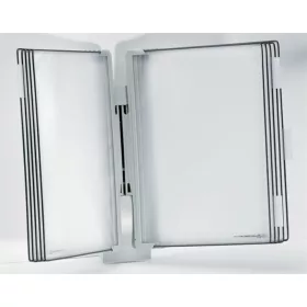   Bemutatótábla tartó, fali, 10 db bemutatótáblával, DJOIS Design, szürke (TF714300)