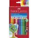 Színes ceruza készlet, háromszögletű, FABER-CASTELL Jumbo Grip, 12 különböző szín (TFC110912)