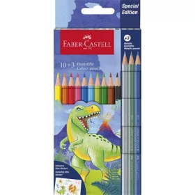   Színes ceruza készlet, hatszögletű, FABER-CASTELLDinoszaurusz 10+3 különböző szín (TFC111213)