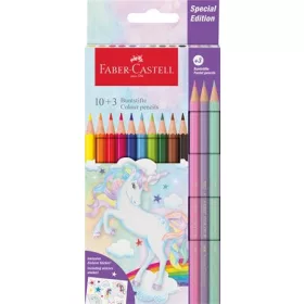   Színes ceruza készlet, hatszögletű, FABER-CASTELLUnikornis 10+3 különböző szín (TFC111219)